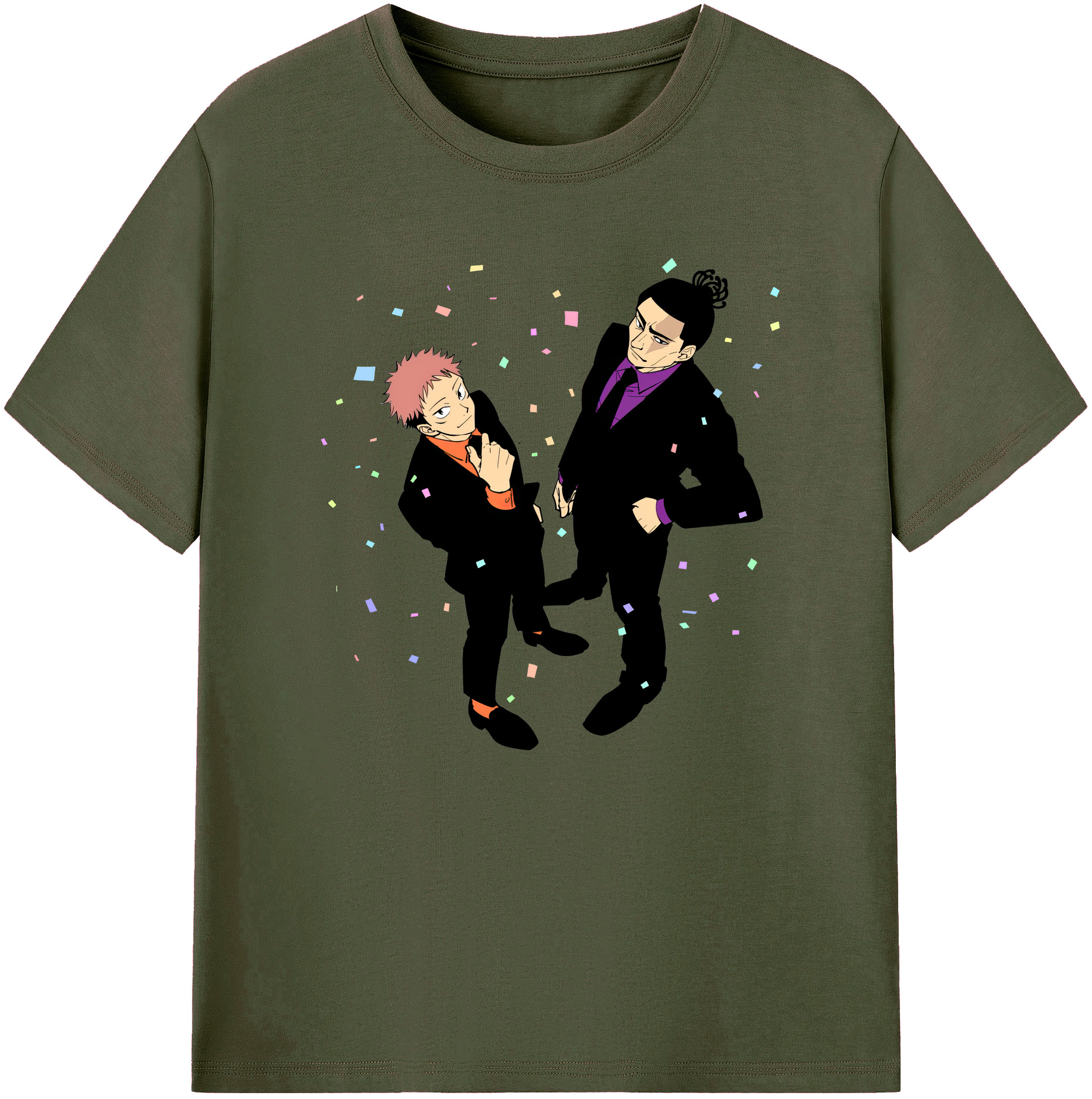 （画像用） 呪術廻戦 Jujutsu Kaisen 綿100％ メンズ半袖Tシャツ｜肌触りやわらか＆通気性